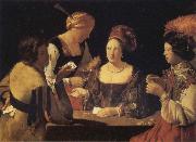 Georges de La Tour The Card-Sharp with the Ace of Spades Spain oil painting artist